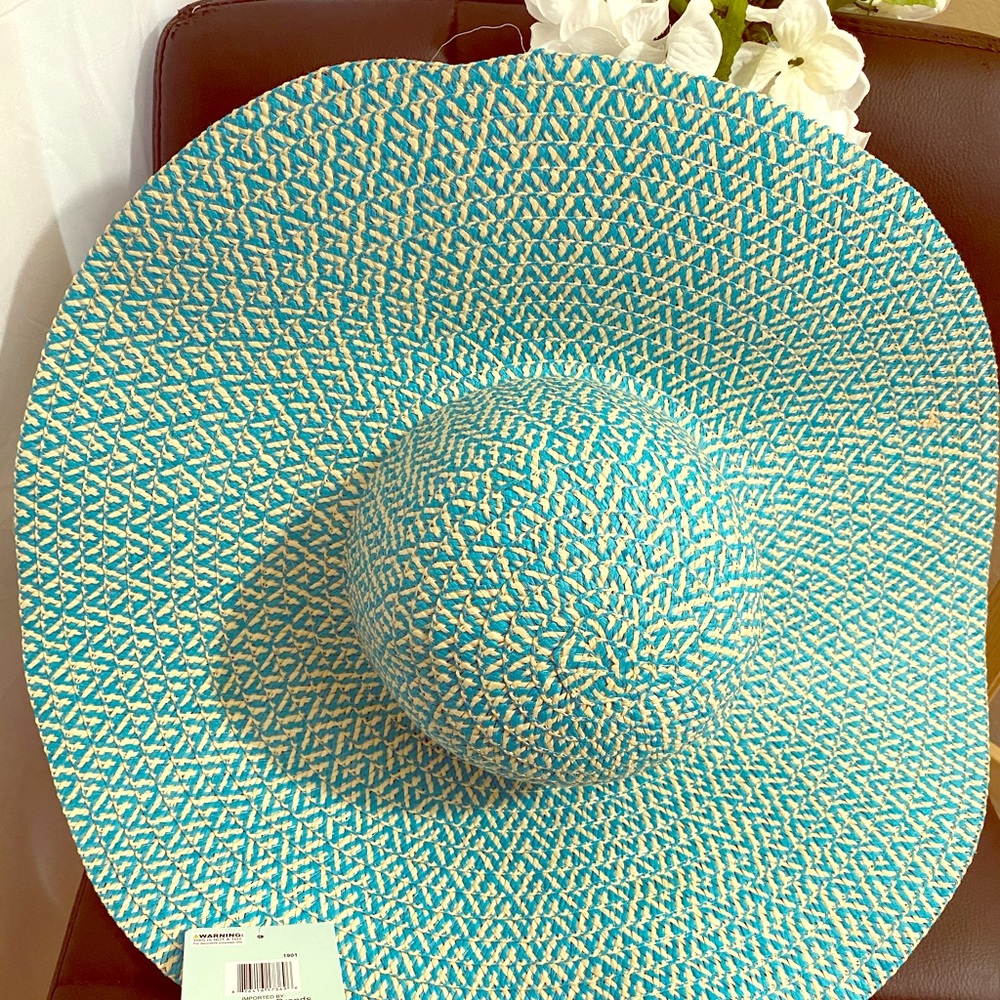 Teal Blue Summer Races Beach Hat